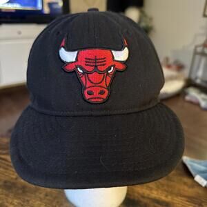 Chicago Bulls Hat Black 7 Fitted New Era 59 Fifty NBA Basketball